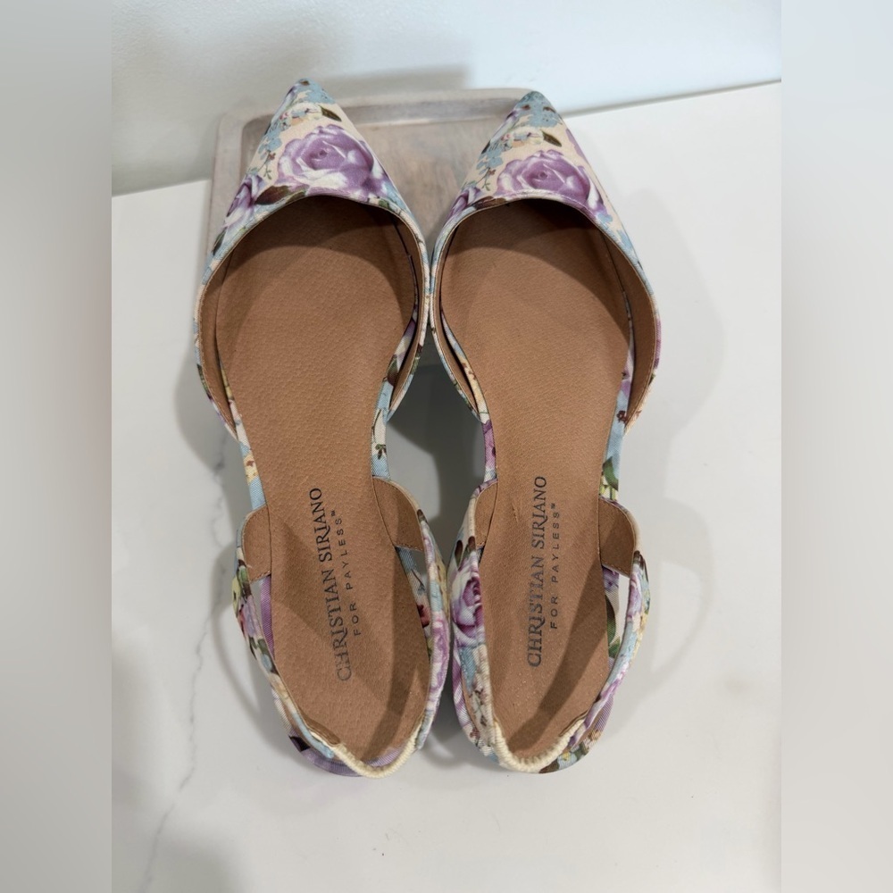 CHRISTIAN SIRIANO for Payless Women's Size 7.5 Flat Shoes Betty Floral - Picture 2 of 8